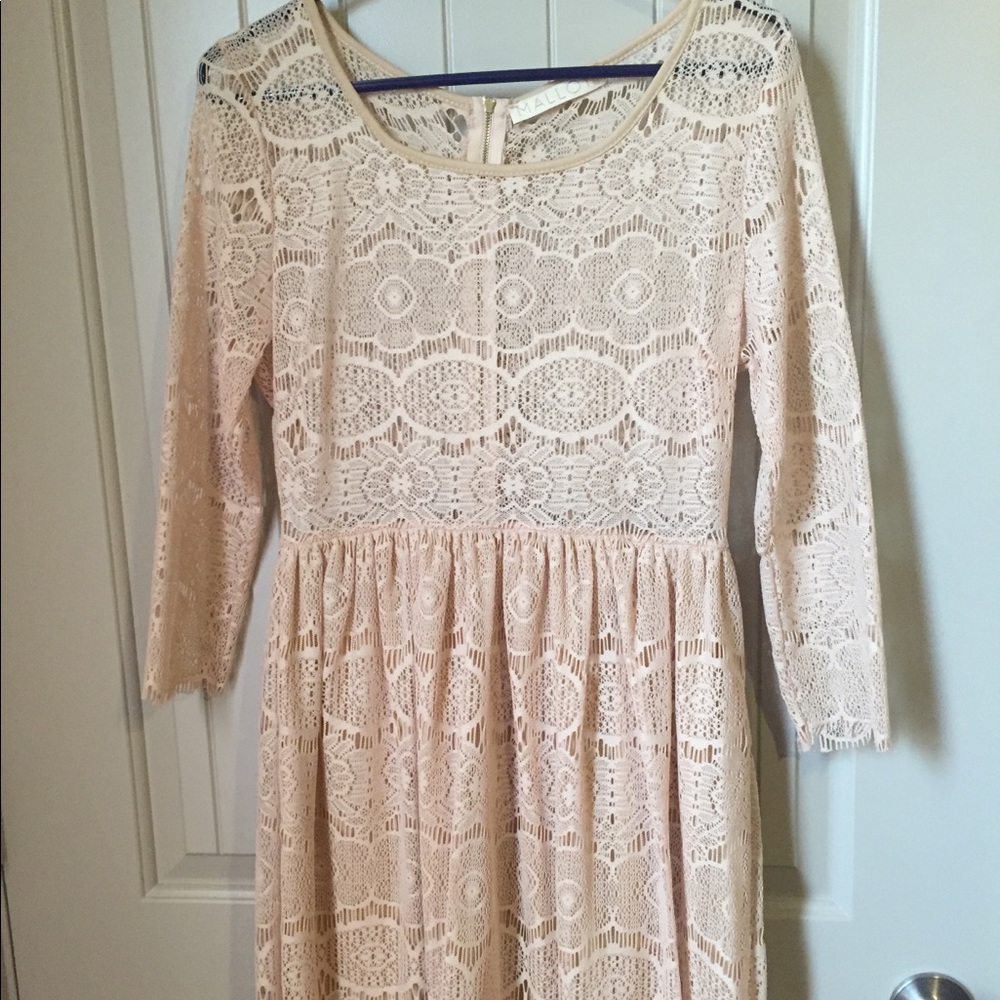 Malloy Nude Lace Dress
